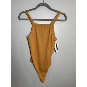 BP Nordstrom Tan Dale Ribbed Square Neck Bodysuit BP448237MI Mens Medium‎ NWT